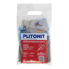 Система выравнивания плитки Plitonit Profi mini 2 мм комплект (зажим ворота, клин) (50+50 шт.) - фото 3