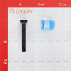 Система выравнивания плитки Plitonit Profi mini 2 мм комплект (зажим ворота, клин) (50+50 шт.) - фото 2