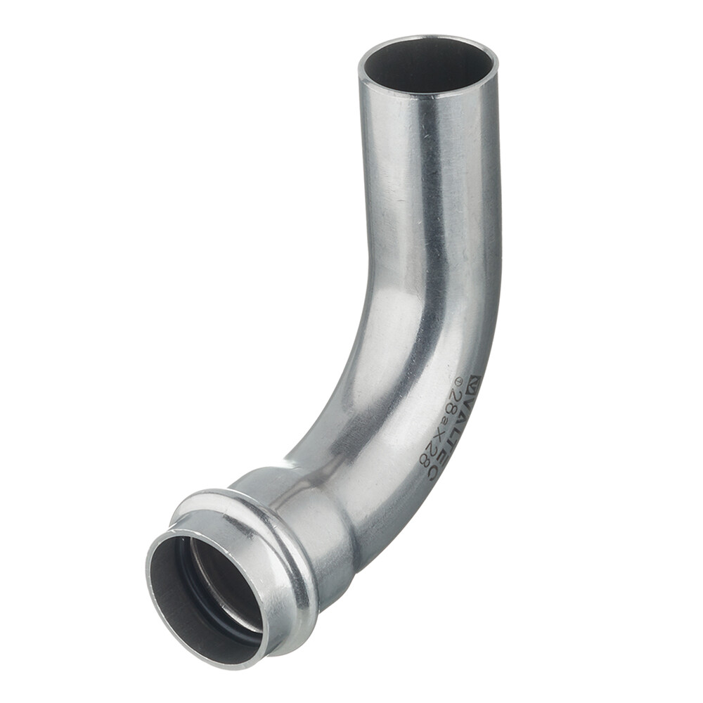 Изображение товара Угол VALTEC VTi.950.I.002828 90° 28 мм нержавеющая сталь для труб водоснабжения и отопления