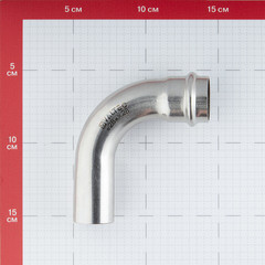 Угол VALTEC (VTi.950.I.002828) 90° 28 мм ВН нержавеющая сталь - фото 2