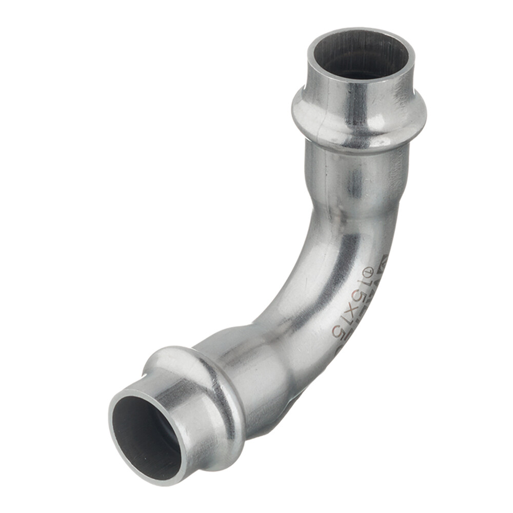 Изображение товара Угол VALTEC 90° 15 мм из нержавеющей стали для стальных труб