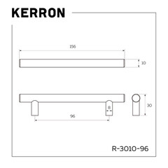 Ручка-рейлинг мебельная Kerron Metallic d10 мм металлическая хром (R-3010-96) - фото 2