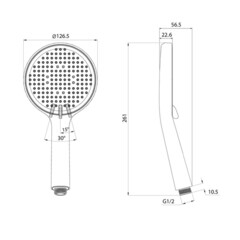 Лейка для душа Milardo Ideal Spa d126 мм 3 режима без шланга пластик хром (ILS3FCRM18) - фото 5