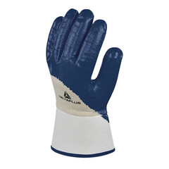 Изображение товара Перчатки маслобензостойкие нитриловое покрытие повышенной прочности Delta Plus синие 10 (XL)