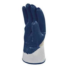 Перчатки маслобензостойкие нитриловое покрытие повышенной прочности Delta Plus синие 10 (XL) - фото 2