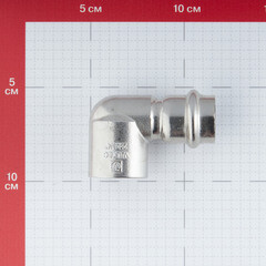 Угол VALTEC (VTi.952.I.002205) 90° 22 мм х 3/4 ВР нержавеющая сталь - фото 2