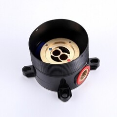 Смеситель для ванны напольный Abber Daheim белый матовый однорычажный с лейкой (AF8215W) - фото 5