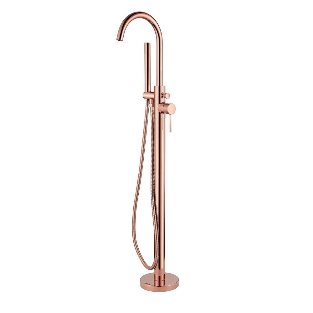 

Смеситель для ванны напольный Abber Wasser Kreis розовое золото однорычажный с лейкой (AF8115RGN)