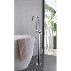 Смеситель для ванны напольный Abber Wasser Kreis хром однорычажный с лейкой (AF8115N) - фото 2