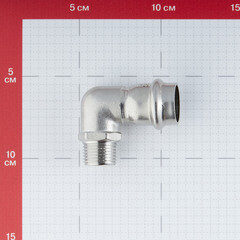 Угол VALTEC (VTi.953.I.002204) 90° 22 мм х 1/2 НР нержавеющая сталь - фото 2