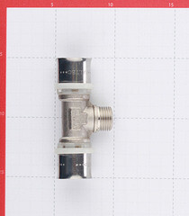 Тройник VALTEC (VTm.233.N.260426) 26(пресс) х 1/2 НР(ш) х 26(пресс) - фото 4