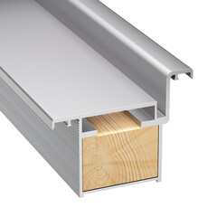 Коробка дверная скрытого монтажа Invisible 59х46,5х2220 мм (700х2100 мм) левая хром с петлями и замком (2,5 шт.) - фото 1