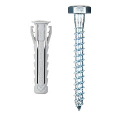 Дюбель распорный Fischer SX PLUS 12x60 мм нейлон с шурупом (2 шт.) - фото 1