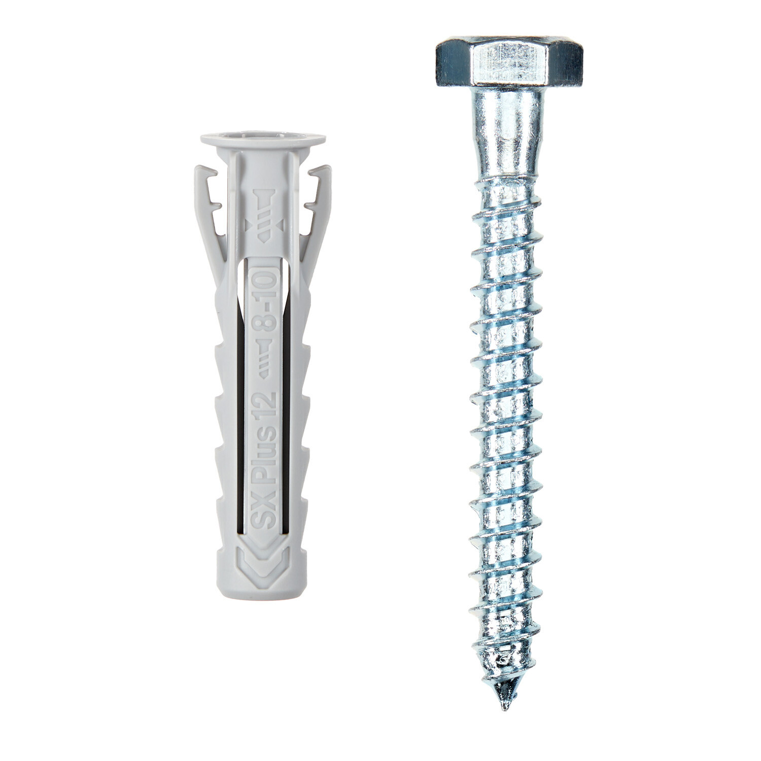 Изображение товара Дюбель распорный Fisher SX PLUS 12x60 мм нейлон с шурупом (2 шт.)