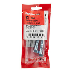 Дюбель распорный Fischer SX PLUS 12x60 мм нейлон с шурупом (2 шт.) - фото 3