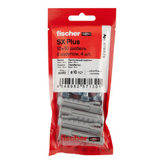 Дюбель распорный Fischer SX PLUS 10x50 мм нейлон с шурупом (4 шт.) - фото 2