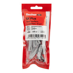Дюбель распорный Fischer SX PLUS 8x40 мм нейлон с шурупом (10 шт.) - фото 5