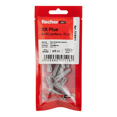 Дюбель распорный Fischer SX PLUS 6x30 мм нейлон (15 шт.) - фото 3