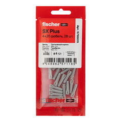 Дюбель распорный Fischer SX PLUS 4x20 мм нейлон (28 шт.) - фото 3