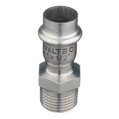 Соединитель VALTEC (VTi.901.I.001504) 15 мм х 1/2 НР(ш) нержавеющая сталь - фото 1