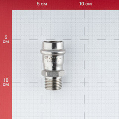 Соединитель VALTEC (VTi.901.I.002204) 22 мм х 1/2 НР(ш) нержавеющая сталь - фото 2