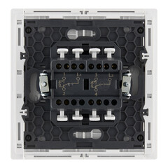 Выключатель IEK Forte&Piano FP208 двухклавишный встраиваемый белый проходной с подсветкой (FP-V22-1-10-1-K01) - фото 5