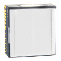 Выключатель IEK Forte&Piano FP208 двухклавишный встраиваемый белый проходной с подсветкой (FP-V22-1-10-1-K01) - фото 3