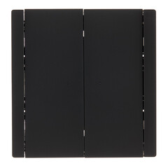 Выключатель IEK Forte&Piano FP106 двухклавишный встраиваемый черный с подсветкой (FP-V20-1-10-1-K02) - фото 1