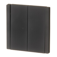 Выключатель IEK Forte&Piano FP106 двухклавишный встраиваемый черный с подсветкой (FP-V20-1-10-1-K02) - фото 4