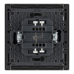 Выключатель IEK Forte&Piano FP104 одноклавишный встраиваемый черный проходной с подсветкой (FP-V12-1-10-1-K02) - фото 5