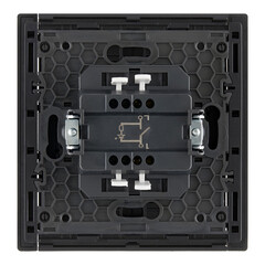 Выключатель IEK Forte&Piano FP102 одноклавишный встраиваемый черный с подсветкой (FP-V10-1-10-1-K02) - фото 5