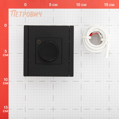 Терморегулятор для теплого пола IEK Forte&Piano FP152 встраиваемый черный (FP-RT11-K02) - фото 2