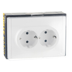 Розетка IEK Forte&Piano FP223 встраиваемая белая со шторками (FP-R24-16-1-K01) - фото 3