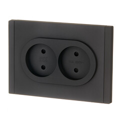 Розетка IEK Forte&Piano FP125 встраиваемая черная со шторками (FP-R23-10-1-K02) - фото 4