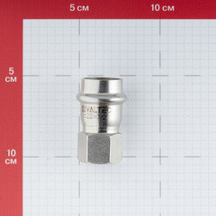 Соединитель VALTEC (VTi.902.I.002204) 22 мм х 1/2 ВР(г) нержавеющая сталь - фото 2