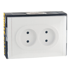 Розетка IEK Forte&Piano FP225 встраиваемая белая со шторками (FP-R23-10-1-K01) - фото 3