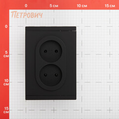 Розетка IEK Forte&Piano FP126 встраиваемая черная (FP-R20-10-1-K02) - фото 2
