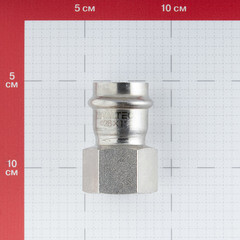 Соединитель VALTEC (VTi.902.I.002806) 28 мм х 1 ВР(г) нержавеющая сталь - фото 3