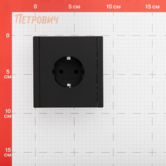 Розетка IEK Forte&Piano FP113 встраиваемая черная со шторками (FP-R14-16-1-K02) - фото 2
