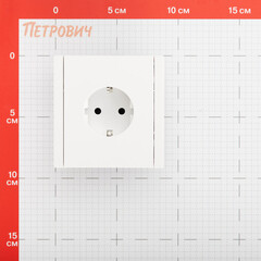 Розетка IEK Forte&Piano FP213 встраиваемая белая со шторками (FP-R14-16-1-K01) - фото 2