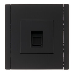 Розетка компьютерная IEK Forte&Piano FP132 встраиваемая черная RJ45 (FP-K10-1-K02) - фото 1