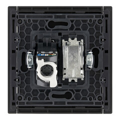 Розетка телевизионная/ компьютерная IEK Forte&Piano FP136 встраиваемая черная TV/ RJ45 (FP-AK20-1-K02) - фото 5