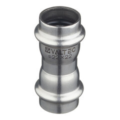 Муфта Valtec (VTi.903.I.002222) 22х22 мм нержавеющая сталь - фото 1