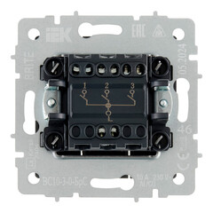 Выключатель IEK Brite ВС10-3-0-БрС трехклавишный встраиваемый сталь (BR-V30-0-10-K46) - фото 5