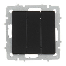 Выключатель IEK Brite ВС10-3-0-БрЧ трехклавишный встраиваемый черный (BR-V30-0-10-K02)