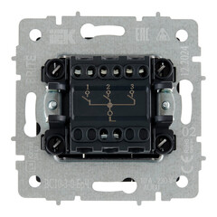 Выключатель IEK Brite ВС10-3-0-БрЧ трехклавишный встраиваемый черный (BR-V30-0-10-K02) - фото 5