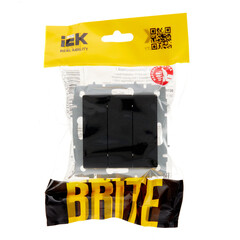 Выключатель IEK Brite ВС10-3-0-БрЧ трехклавишный встраиваемый черный (BR-V30-0-10-K02) - фото 3