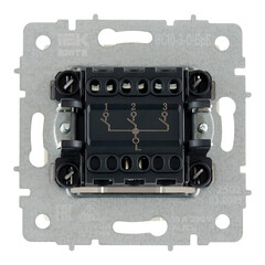 Выключатель IEK Brite ВС10-3-0-БрБ трехклавишный встраиваемый белый (BR-V30-0-10-K01) - фото 5