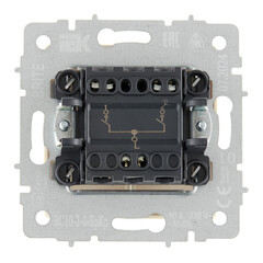 Выключатель IEK Brite ВС10-2-0-БрКр двухклавишный встраиваемый бежевый (BR-V20-0-10-K10) - фото 5