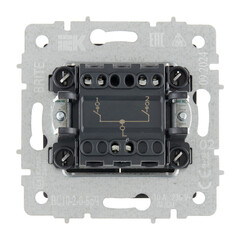 Выключатель IEK Brite ВС10-2-0-БрЧ двухклавишный встраиваемый черный (BR-V20-0-10-K02) - фото 5